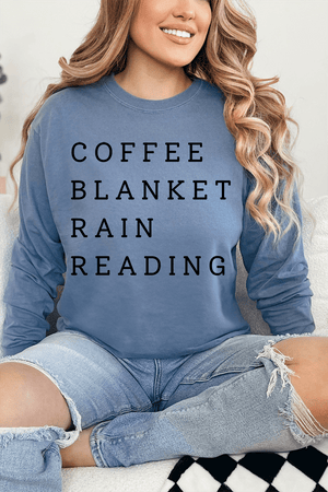 Rainy Day Reading Comfort Colors Heavyweight Long T-Shirt - Wholesale Accessory Market