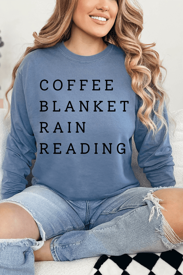 Rainy Day Reading Comfort Colors Heavyweight Long T-Shirt - Wholesale Accessory Market