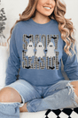 Spooky Season Gingham & Ghosts Comfort Colors Heavyweight Long T-Shirt - Wholesale Accessory Market