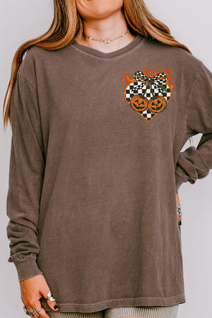 Halloween Outlaw Front & Back Design Comfort Colors Heavyweight Long T-Shirt - Wholesale Accessory Market