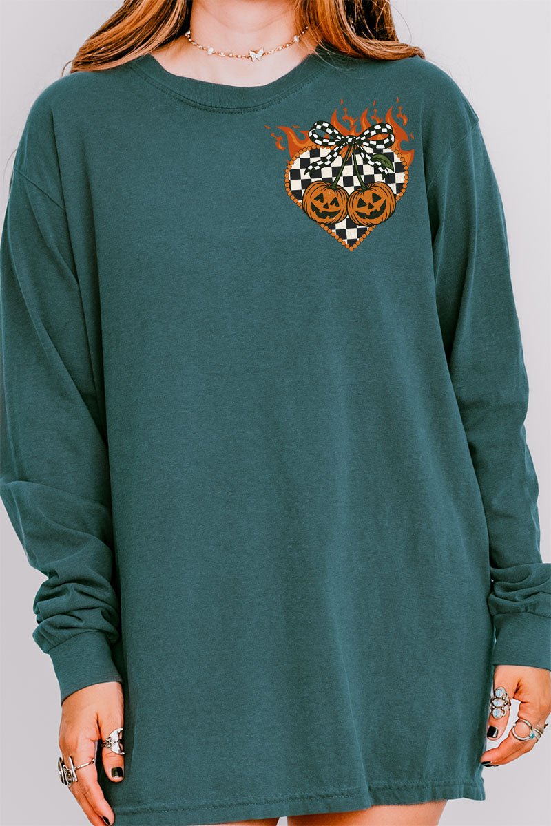Halloween Outlaw Front & Back Design Comfort Colors Heavyweight Long T-Shirt - Wholesale Accessory Market