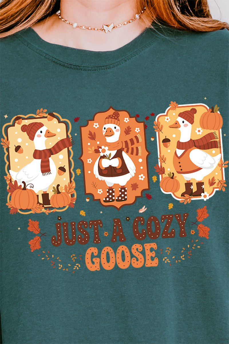 Just A Cozy Goose Comfort Colors Heavyweight Long Sleeve T-Shirt - Wholesale Accessory Market