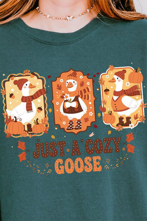 Just A Cozy Goose Comfort Colors Heavyweight Long Sleeve T-Shirt - Wholesale Accessory Market