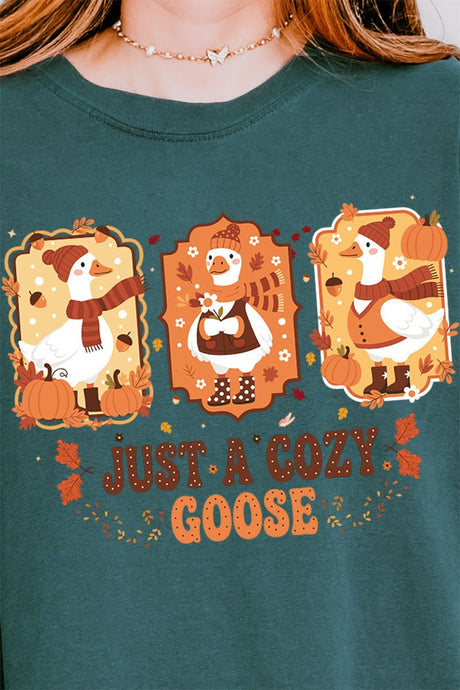Just A Cozy Goose Comfort Colors Heavyweight Long Sleeve T-Shirt - Wholesale Accessory Market