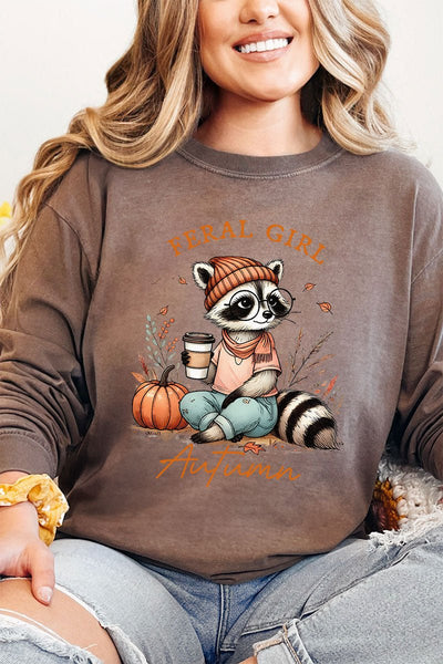 Feral Fall Autumn Comfort Colors Heavyweight Long Sleeve T