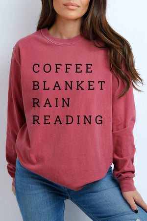 Rainy Day Reading Comfort Colors Heavyweight Long T-Shirt - Wholesale Accessory Market