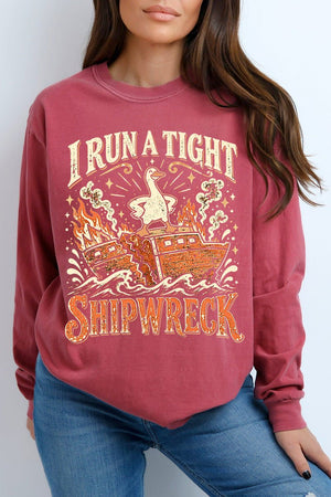 Tight Shipwreck Goose Comfort Colors Heavyweight Long T-Shirt - Wholesale Accessory Market