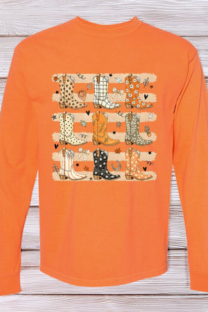 Kickin' Up Autumn Comfort Colors Heavyweight Long Sleeve T-Shirt - Wholesale Accessory Market