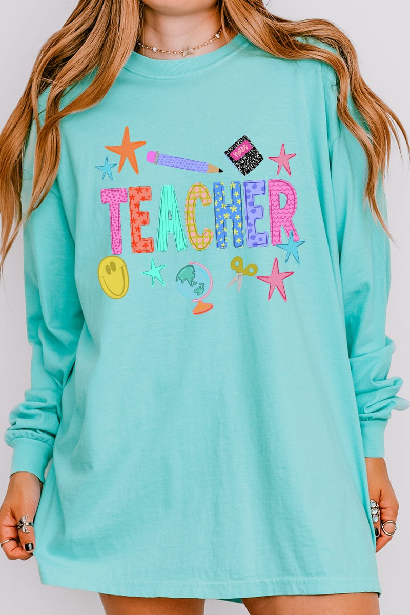 Classroom Charm Comfort Colors Heavyweight Long Sleeve T-Shirt - Wholesale Accessory Market