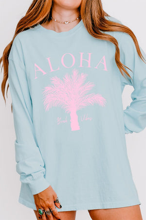 Aloha Vibes Comfort Colors Heavyweight Long Sleeve T-Shirt - Wholesale Accessory Market