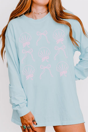Bows And Shells Comfort Colors Heavyweight Long Sleeve T-Shirt - Wholesale Accessory Market