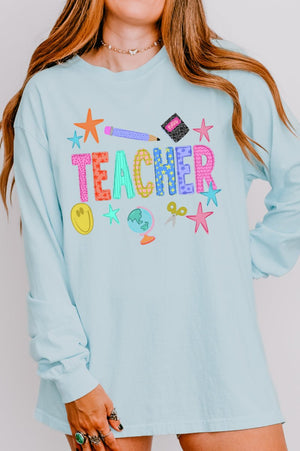 Classroom Charm Comfort Colors Heavyweight Long Sleeve T-Shirt - Wholesale Accessory Market