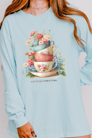 Let's Go Thrifting Comfort Colors Heavyweight Long T-Shirt - Wholesale Accessory Market