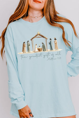 Precious Greatest Gift Of All Comfort Colors Heavyweight Long Sleeve T-Shirt - Wholesale Accessory Market