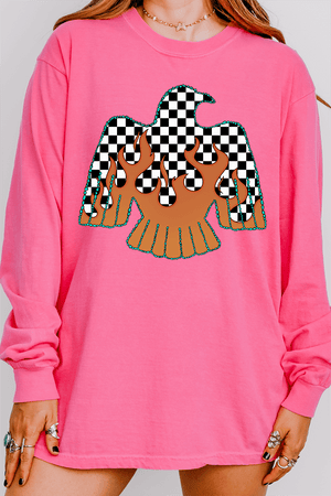 Checkerfire Thunderbird Comfort Colors Heavyweight Long Sleeve T-Shirt - Wholesale Accessory Market