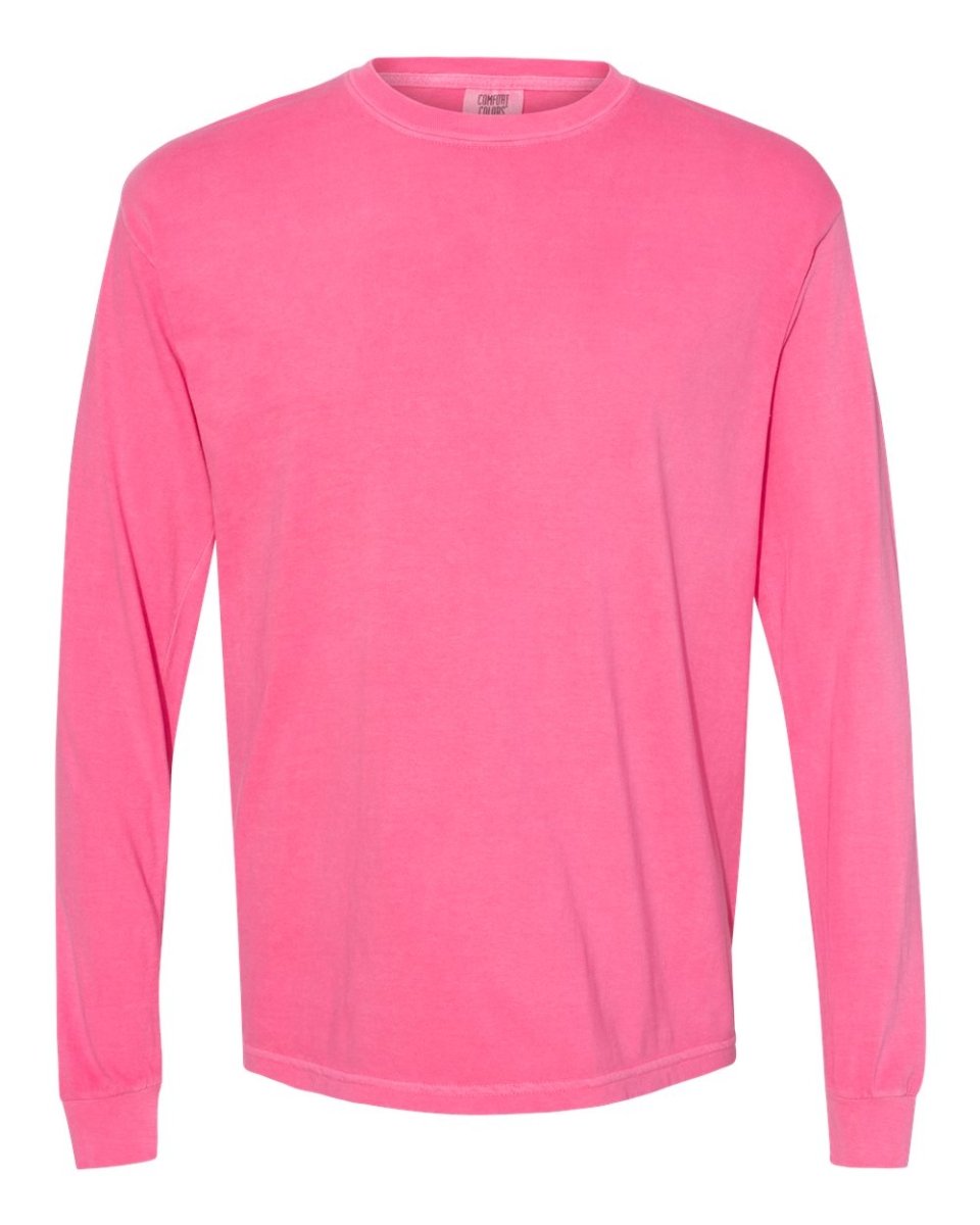 Groovy Merry Christmas Front & Back Design Comfort Colors Heavyweight Long T-Shirt - Wholesale Accessory Market