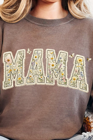 Buzzing Blooms Mama Comfort Colors Heavyweight Long T-Shirt - Wholesale Accessory Market