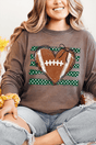 Green Football Sweetheart Comfort Colors Heavyweight Long T-Shirt - Wholesale Accessory Market