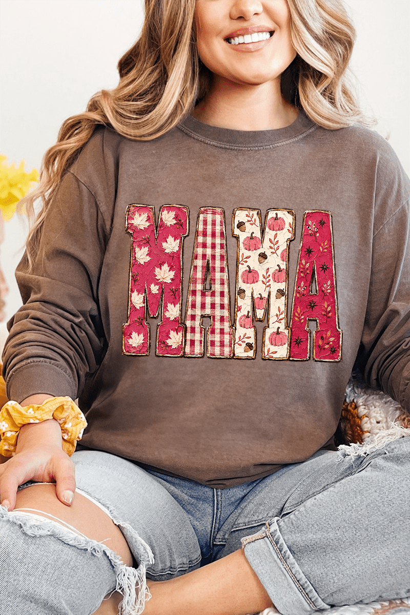 Pink Maplewood Mama Comfort Colors Heavyweight Long T-Shirt - Wholesale Accessory Market