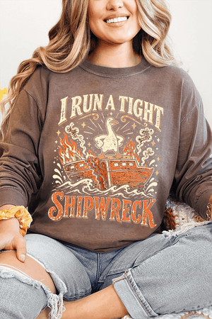 Tight Shipwreck Goose Comfort Colors Heavyweight Long T-Shirt - Wholesale Accessory Market
