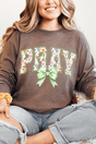Watercolor Petaled Pray Comfort Colors Heavyweight Long T-Shirt - Wholesale Accessory Market