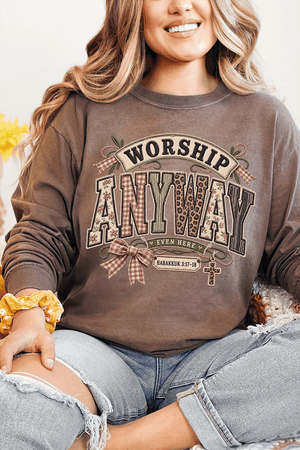 Worship Anyway Comfort Colors Heavyweight Long T-Shirt - Wholesale Accessory Market