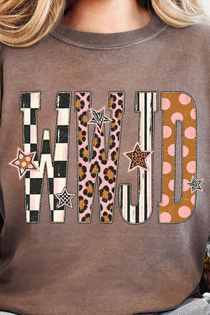 WWJD Pattern Pop Comfort Colors Heavyweight Long T-Shirt - Wholesale Accessory Market