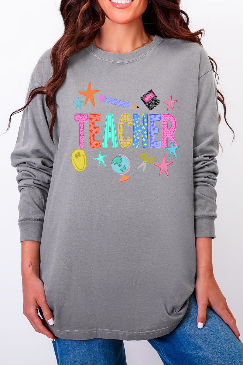 Classroom Charm Comfort Colors Heavyweight Long Sleeve T-Shirt - Wholesale Accessory Market