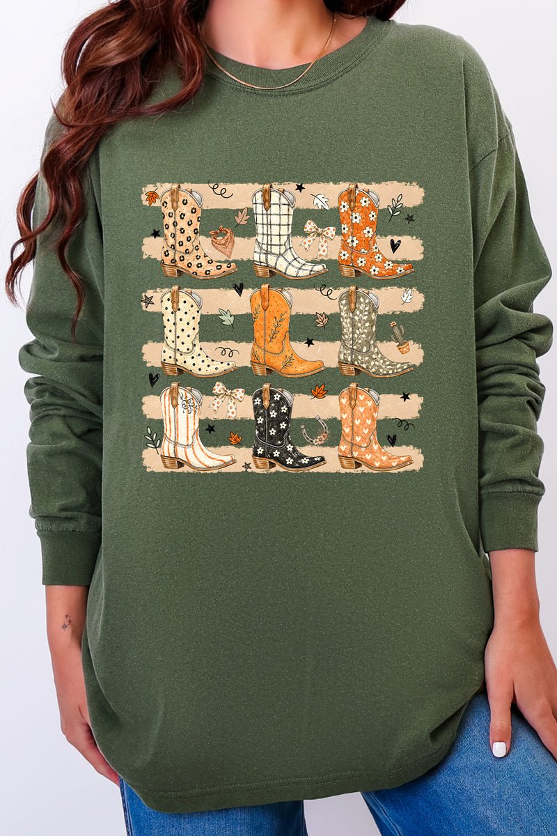 Kickin' Up Autumn Comfort Colors Heavyweight Long Sleeve T-Shirt - Wholesale Accessory Market