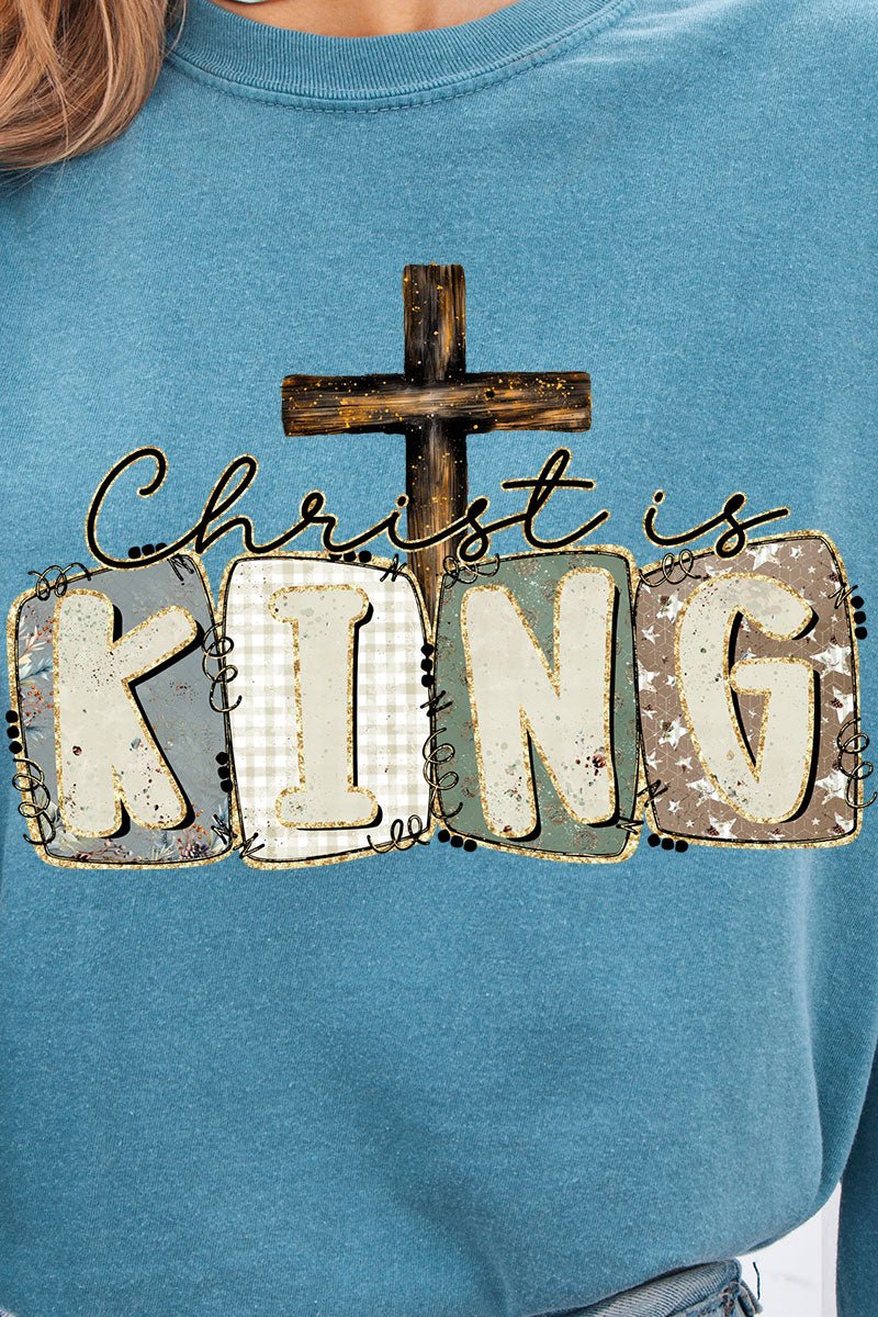 Doodle Christ Is King Comfort Colors Heavyweight Long Sleeve T-Shirt - Wholesale Accessory Market