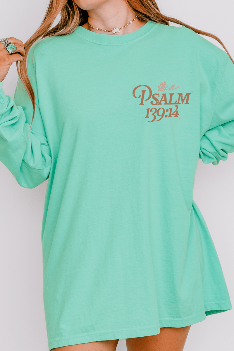 Wonderfully Made Front & Back Design Comfort Colors Heavyweight Long T-Shirt - Wholesale Accessory Market