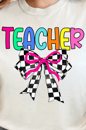 Colorful Teacher Ribbon Comfort Colors Heavyweight Long Sleeve T-Shirt - Wholesale Accessory Market