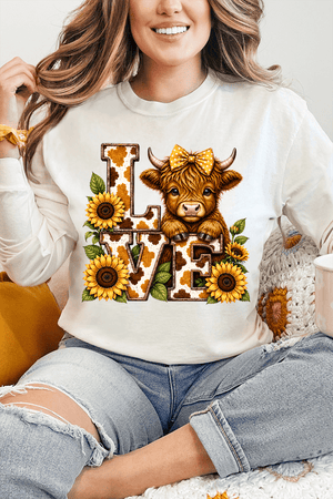Little Highland Love Comfort Colors Heavyweight Long T-Shirt - Wholesale Accessory Market