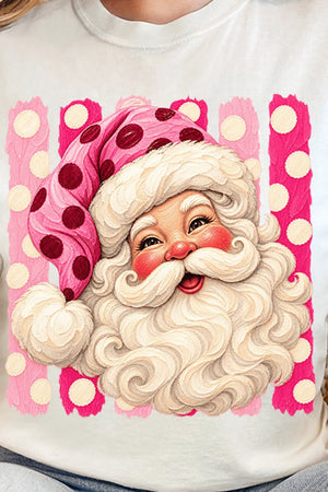 Pink Dot Jolly Santa Comfort Colors Heavyweight Long T-Shirt - Wholesale Accessory Market