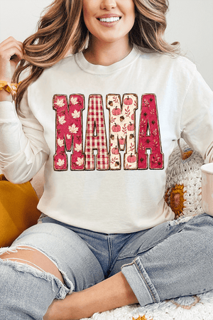 Pink Maplewood Mama Comfort Colors Heavyweight Long T-Shirt - Wholesale Accessory Market