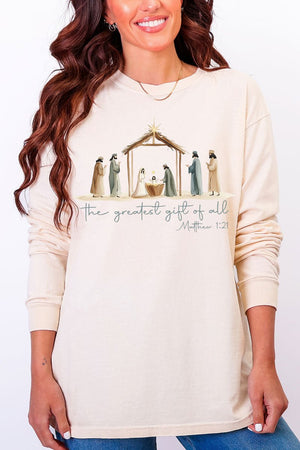 Precious Greatest Gift Of All Comfort Colors Heavyweight Long Sleeve T-Shirt - Wholesale Accessory Market