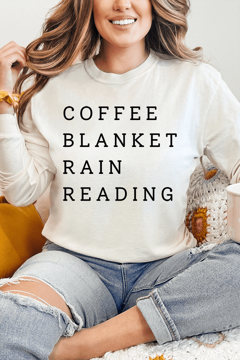 Rainy Day Reading Comfort Colors Heavyweight Long T-Shirt - Wholesale Accessory Market