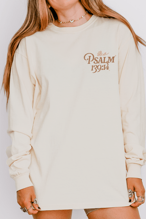 Wonderfully Made Front & Back Design Comfort Colors Heavyweight Long T-Shirt - Wholesale Accessory Market