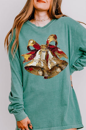 The Painted Christmas Bells Comfort Colors Heavyweight Long Sleeve T-Shirt - Wholesale Accessory Market