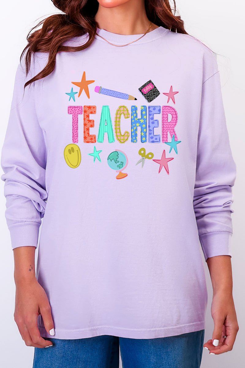 Classroom Charm Comfort Colors Heavyweight Long Sleeve T-Shirt - Wholesale Accessory Market