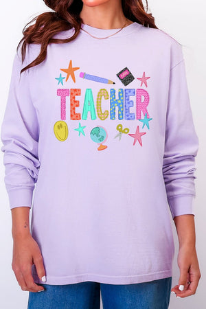 Classroom Charm Comfort Colors Heavyweight Long Sleeve T-Shirt - Wholesale Accessory Market