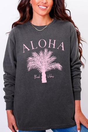 Aloha Vibes Comfort Colors Heavyweight Long Sleeve T-Shirt - Wholesale Accessory Market