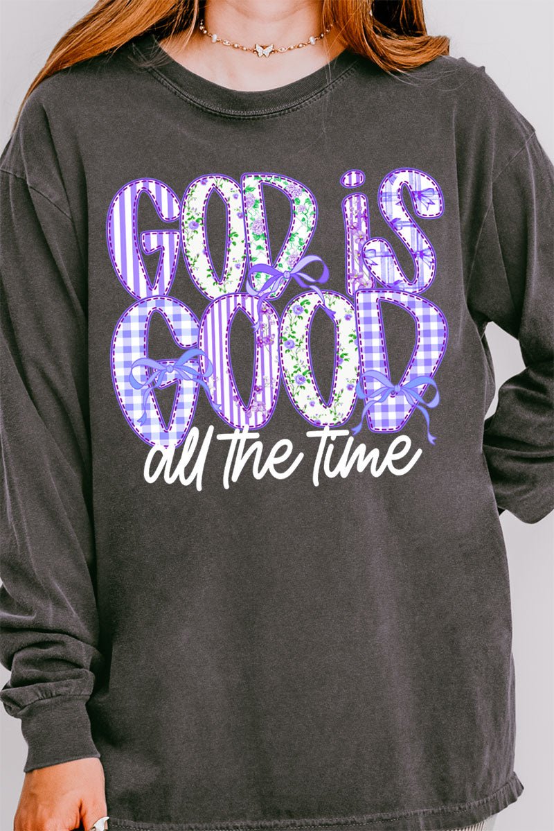 Coquette God Is Good Comfort Colors Heavyweight Long Sleeve T-Shirt - Wholesale Accessory Market