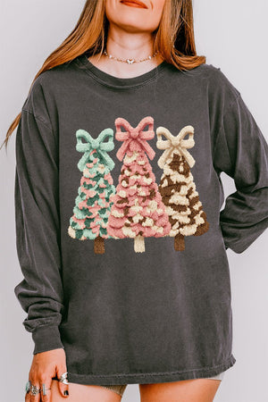 Faux Yarn Coquette Trio Comfort Colors Heavyweight Long Sleeve T-Shirt - Wholesale Accessory Market