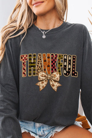 Thankful Fall Spirit Comfort Colors Heavyweight Long T-Shirt - Wholesale Accessory Market