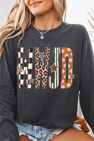 WWJD Pattern Pop Comfort Colors Heavyweight Long T-Shirt - Wholesale Accessory Market