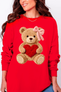 Cozy Heart Cub Faux Yarn Comfort Colors Heavyweight Long T-Shirt - Wholesale Accessory Market