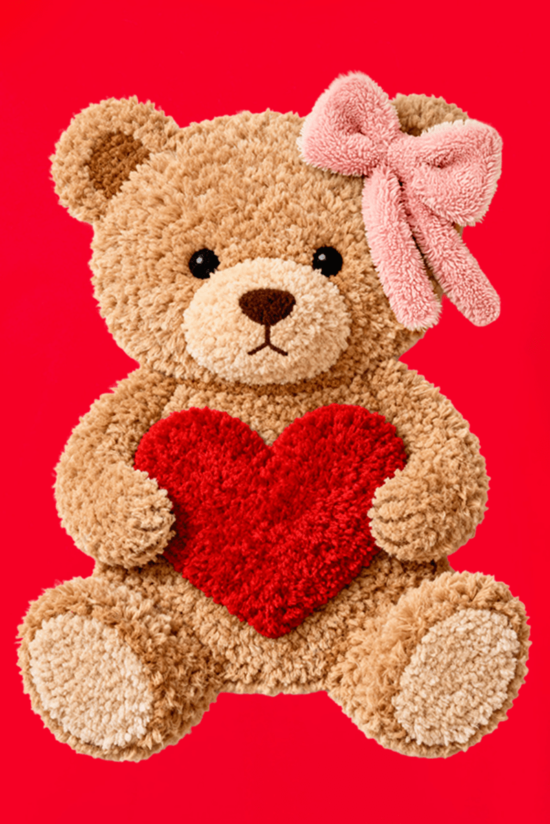 Cozy Heart Cub Faux Yarn Comfort Colors Heavyweight Long T-Shirt - Wholesale Accessory Market