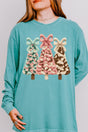 Faux Yarn Coquette Trio Comfort Colors Heavyweight Long Sleeve T-Shirt - Wholesale Accessory Market