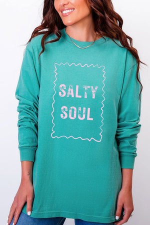 Pink Salty Soul Comfort Colors Heavyweight Long Sleeve T-Shirt - Wholesale Accessory Market